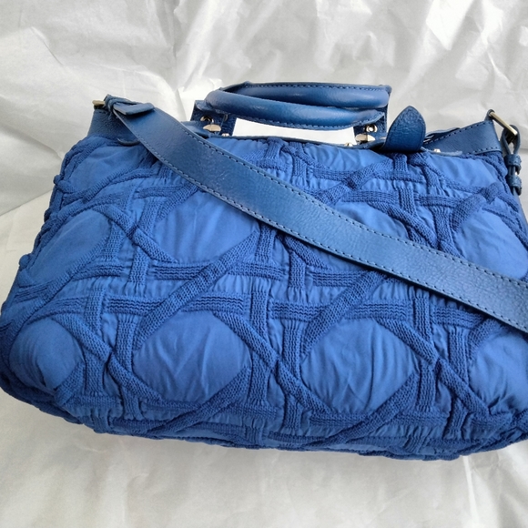 Stuart weitzman  blue leather and embroidered  hobo luxury bag - Picture 8 of 16